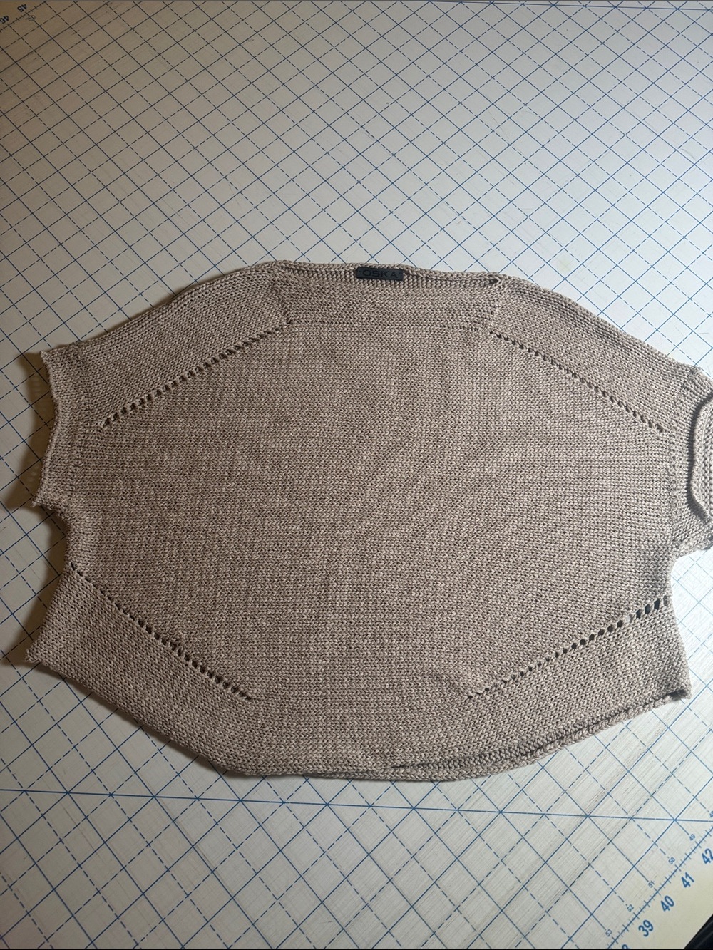 Women's Crop Knit Top in Light Taupe